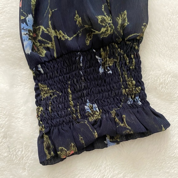 Lulu’s Navy Blue Floral Print Wrap Dress - Picture 4 of 6